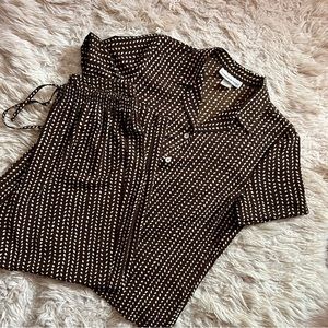 SOLD Brown Pattern Matching Set